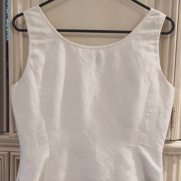 Tahari White Linen Top - Picture 2 of 4